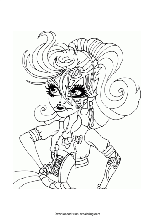 Operetta Monster High Coloring Page Printable pdf