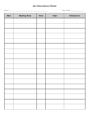 Aa/na Meeting Attendance Sheet Template printable pdf download