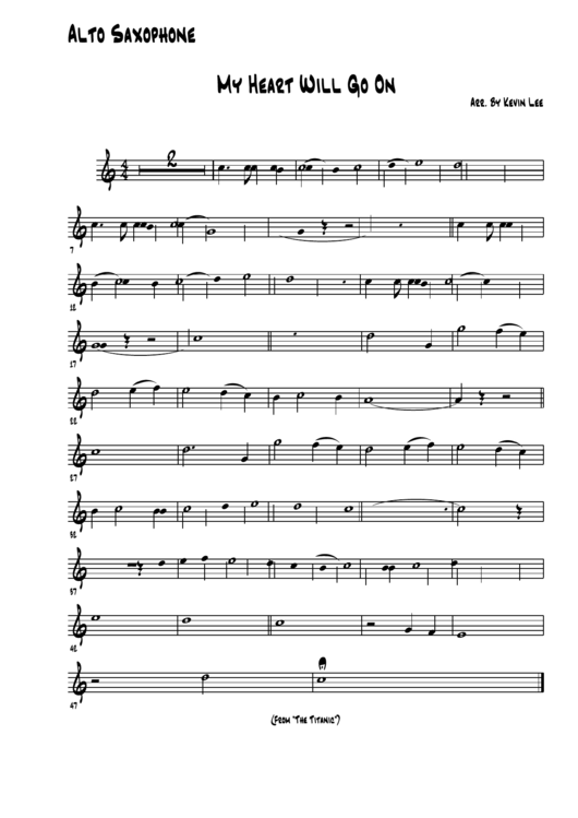 My Heart Will Go On (From "The Titanic") Printable pdf