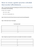 Guitar Practice Schedule Worksheet Template Printable pdf