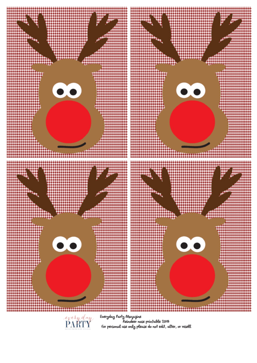 Reindeer Head Template Printable Pdf Download