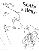 Scare A Bear Coloring Sheet