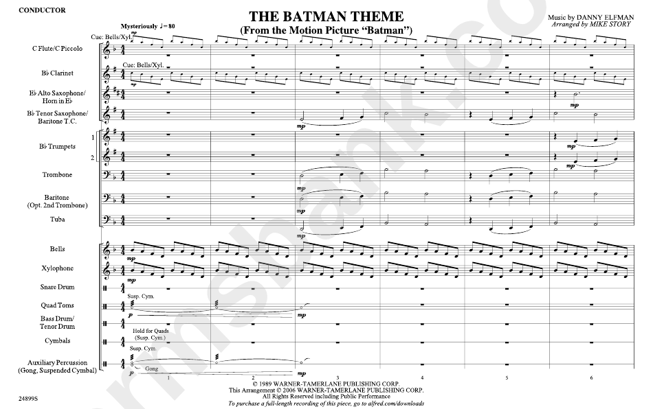 The Batman Theme Music By Danny Elfman