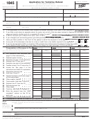 2007 Form 1045 Application For Tentative Refund
