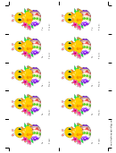 Easter Chick Gift Tag Template - 10 Per Page