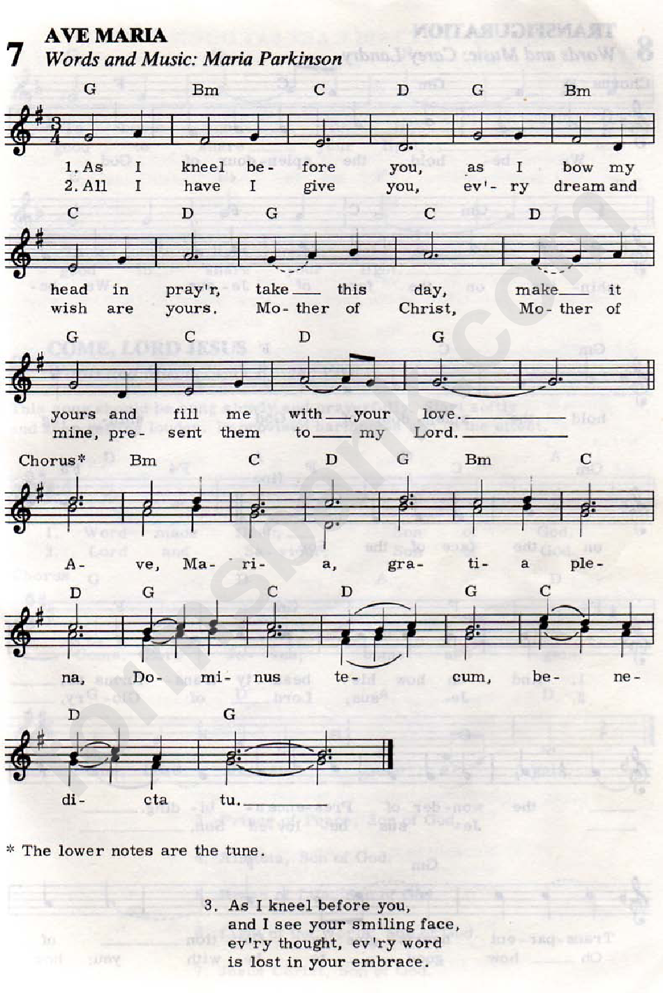 Ave Maria Mario Parkinson Sheet Music