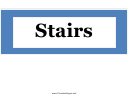 Stairs Sign Template