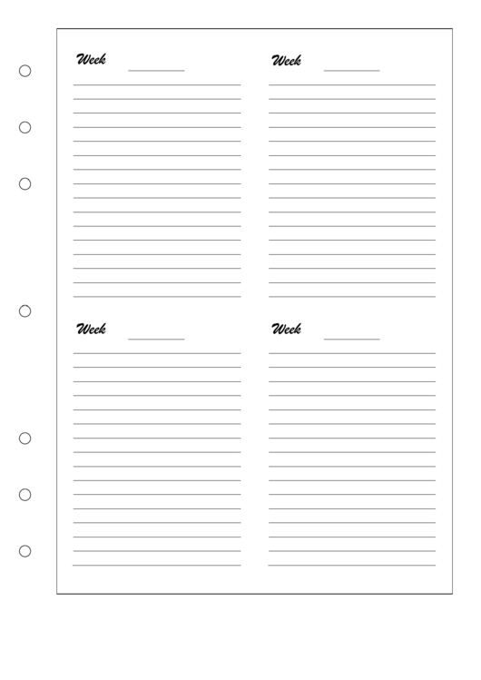 Monthly Planner Page Template Printable pdf