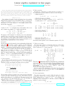Linear Algebra Explained In Four Pages