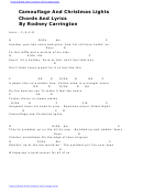 Camouflage And Christmas Lights (chords And Lyrics By Rodney Carrington)