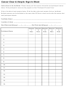 Cancer Clear & Simple Participant Sign-In Sheet Printable pdf