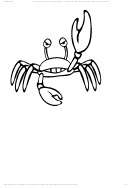 Funny Angry Crab Coloring Page