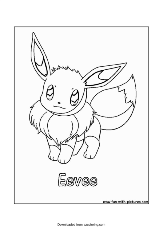 Pokemon Coloring Sheet - Eevee