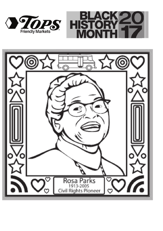 Rosa Parks Coloring Page Printable pdf