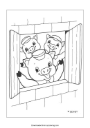 Three Little Pigs Coloring Sheet