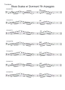 Trombone - Blues Scales W/ Dominant 7th Arpeggios