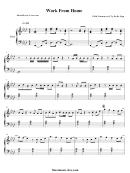 Work From Home Sheet Music - Fifth Harmony