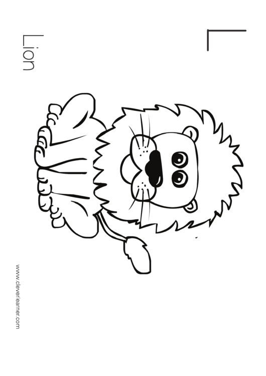 L Is For Lion Coloring Sheet Printable pdf