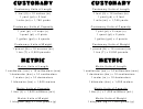 Customary Units Of Length Cheat Sheet