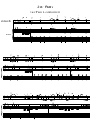 Star Wars - Easy Piano Accompaniment Printable pdf