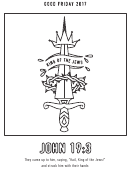 Bible Coloring Sheet - The Day Jesus Died