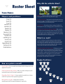 Rugby Roster Sheet Template