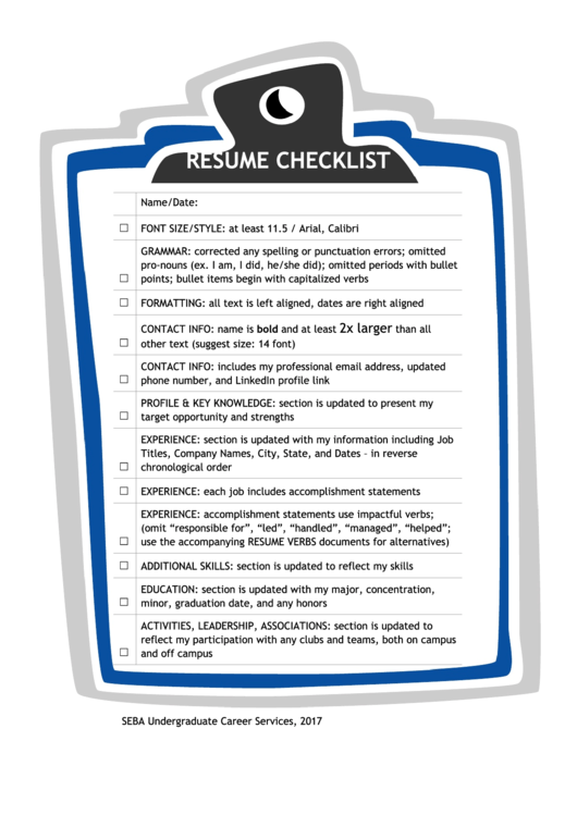 pdf printable templates free card business download Resume printable pdf Checklist