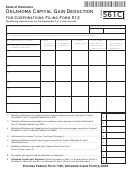 Form 561c - Oklahoma Capital Gain Deduction For Corporations Filing Form 512 - 2012