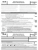 Form W-4p - Withholding Certificate For Pension Or Annuity Payments - 2014