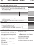 Form 49 - Idaho Investment Tax Credit - 2016