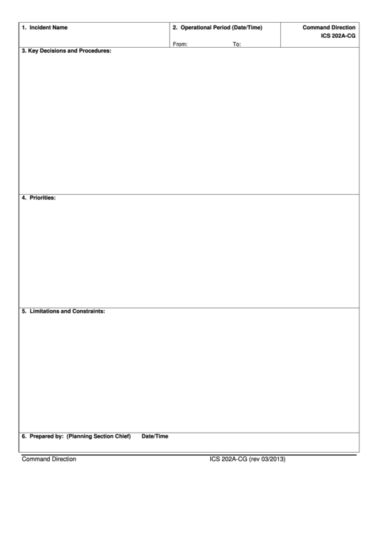 Ics Form 202a-Cg Printable pdf