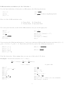 Derivative Worksheet - Calculus