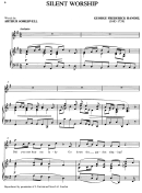 Silent Worship - By Handel And Somervell Printable pdf