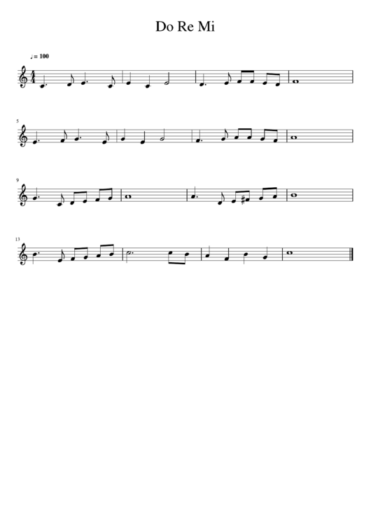 Do Re Mi Sheet Music Printable pdf