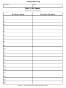 Safety Meeting Roll Call Sheet Template