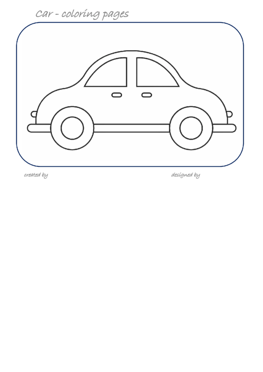 Car Coloring Page Printable pdf