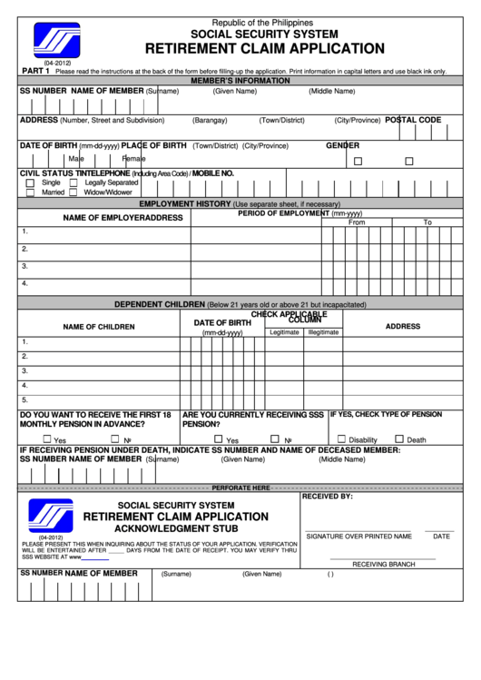 Sss Acop Fillable Form Printable Forms Free Online