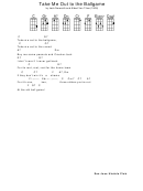 Take Me Out To The Ballgame - By Jack Norworth And Albert Von Tilzer - Ukulele