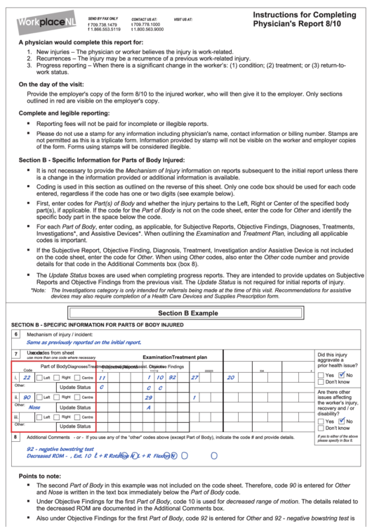 Form 8/10 - Physician's Report - Workplacenl - 2015