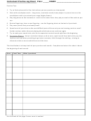 Instrument Practice Log Sheet