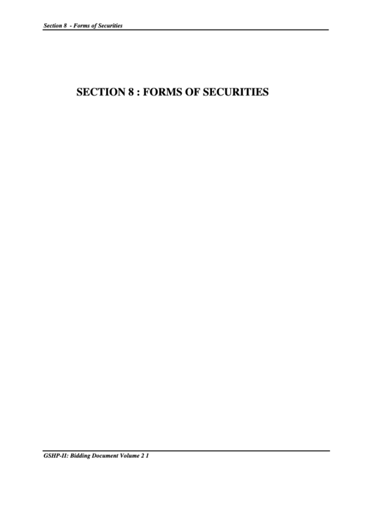 Forms Of Securities Samples Printable pdf
