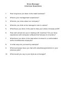 Store Manager Interview Questions