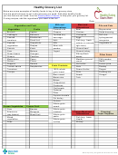 Healthy Grocery List Template