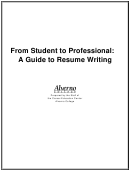 From Student To Professional: A Guide To Resume Writing