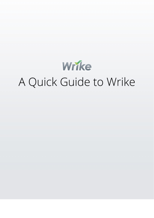 A Quick Guide To Wrike Printable pdf