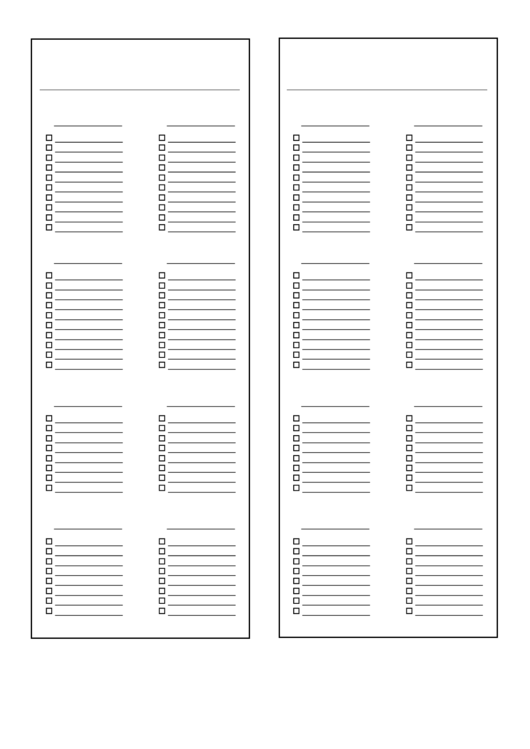 blank checklist template printable pdf download