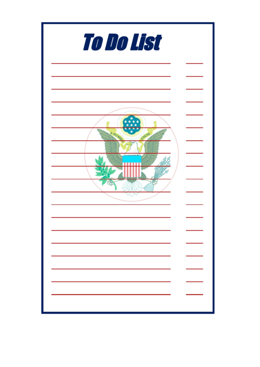 Fourth Of July To Do List Printable pdf