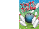 Bowling Invitation Template Printable pdf