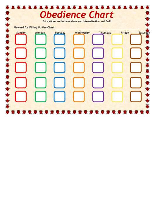 Behavior Sticker Chart Printable pdf