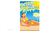 Beach Party Invitation Template Printable pdf